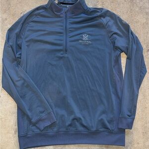 Adidas Quarter Zip Pullover Blue Pleasant Valley Golf Club Large